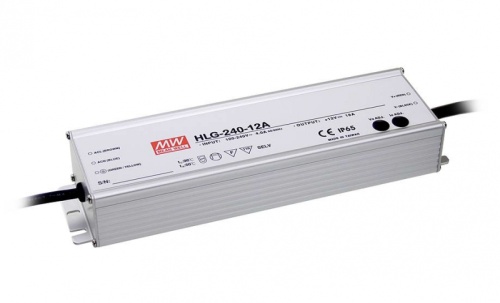 Источник питания AC-DC, 240Вт, IP67, вход 90…305В AC, 47…63Гц/127…431В DC, ККМ, выход 54В/4.45А, изоляция 3750В AC, в кожухе 244х68х39мм, -40…+70С | код HLG-240H-54 | MeanWell