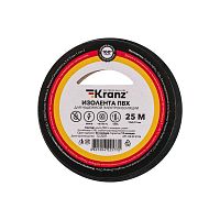 Изолента ПВХ KRANZ 0.13х15 мм, 25 м, черная | код KR-09-2106 | REXANT