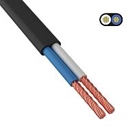 Провод ШВВП 2х0,75 мм кв 200 м черный ГОСТ 7399-97 | код 01-8087-6 | REXANT