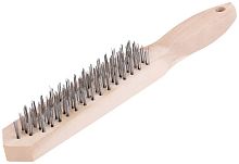 Корщетка 5-ти рядная деревянная ручка КУРС 38401