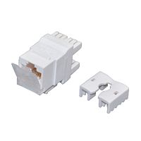Модуль Keystone Jack RJ-45(8P8C), UTP неэкранированный, CAT 5e, тип 180 градусов, с пылезащитной шторкой, белый REXANT PRO | код 02-0060-1 | REXANT