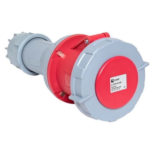 Розетка переносная 2342 3Р+РЕ 63А 380В IP67 PROxima | код ps-2342-63-380 | EKF фото 2