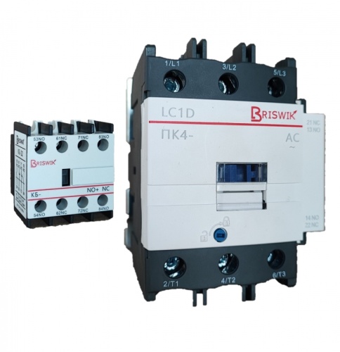 Контактор Briswik ПК4-0951542LC1D 95А 42V/AC 1НО/5НЗ | код LC1D09515D7.BR | Briswik
