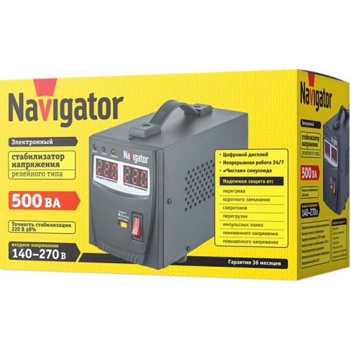 Стабилизатор напряжения 61 765 NVR-RF1-500 Navigator 61765