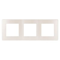 Рамка для розеток и выключателей Серия 12 12-5103-15 на 3 поста, Сатин, перламутр | код Б0052528 | ЭРА
