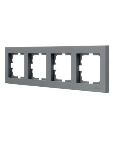 Рамка 4-местн. горизонт. VESNA графит LEZARD 742-3400-149 фото 3