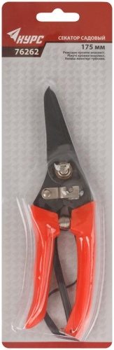 Секатор садовый, режущие кромки внахлест, пластиковые ручки 175 мм | код 76262 | FIT фото 3