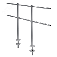 Стойка ограждения съемная i-образная, с 2-мя полупетлями под поворотную створку или секцию, 2 муфты | код ВЗР 1996Р.20-01 | Oxgard