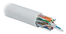 Кабель витая пара U/UTP категория 5 25 пар (4 пары (24 AWG)х6 1 пара (24 AWG)) 1 пара в LSZH оболочке одножильный (solid) LSZH нг(C)HF серый, Hyperline UUTP25W-C5-S24-IN-LSZH-GY | код 47047 | Hyperline