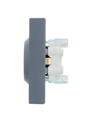 Розетка 2-м СП VESNA с заземл. ПБТ графит LEZARD 742-3400-127B фото 3