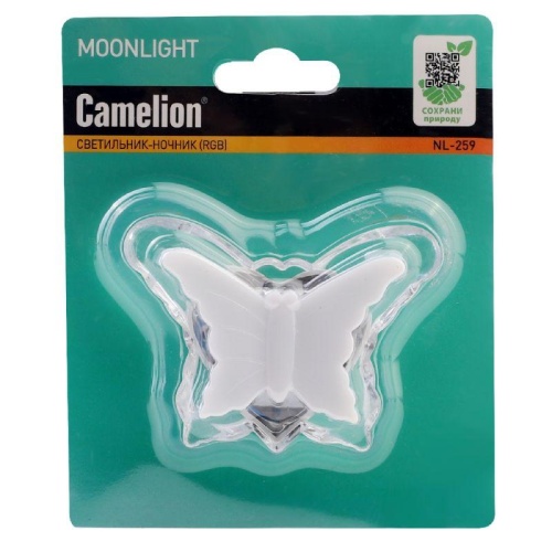 Светильник светодиодный ночник LED "Бабочка" RGB 220В Camelion NL-259 15377 фото 3 Светильник светодиодный ночник LED "Бабочка" RGB 220В Camelion NL-259 15377 фото 3