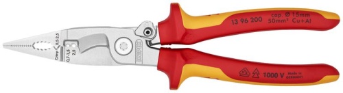 KNIPEX Клещи электромонтажные VDE 1000V, 6-в-1 L-200 мм, диэлектрич
