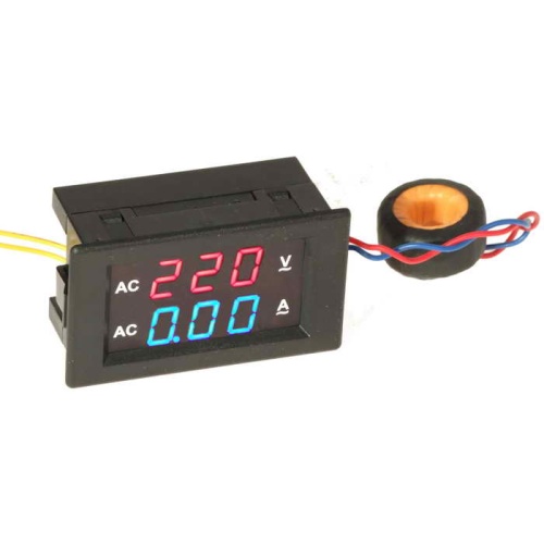 Цифровой LED вольтметр-амперметр переменного тока RUICHI DMS-701 | код 110553 | Ruichi