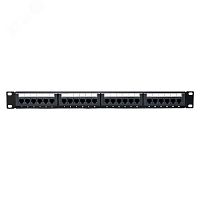 Патч-панель TERACOM PRO 19'' Cat.5E 1U неэкранированная UTP 24 порта RJ-45 Dual IDC | код TRP-PPNL-5EUTP-1U24 | EKF