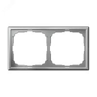 Рамка 2-м ArtGallery универс. алюм. | код GAL000302 | Systeme Electric