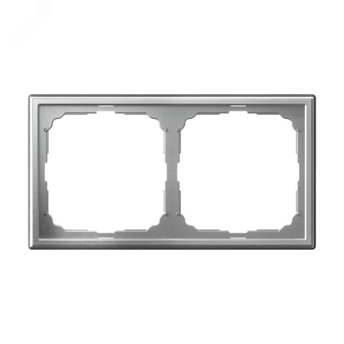 Рамка 2-м ArtGallery универс. алюм. | код GAL000302 | Systeme Electric