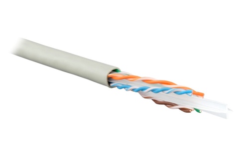 Кабель LANMASTER UTP, 4 пары, кат. 6, с перегородкой, 550Mhz, LSZH, серый, 305 м | код LAN-6EUTP-LSZH-GY | LANMASTER