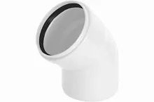 Отвод НПВХ 110 мм 45 градусов ВК | код 2391056 | Хемкор