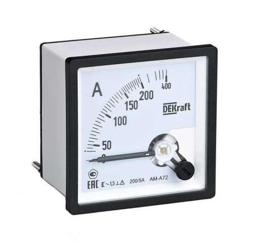Амперметр аналоговый 10000/5А AC 72х72мм КТ 1,5 трансформаторное подключение | код 50220DEK | DEKraft Амперметр аналоговый 10000/5А AC 72х72мм КТ 1,5 трансформаторное подключение | код 50220DEK | DEKraft