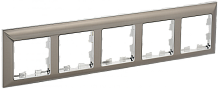 BRITE Рамка 5-мест. РУ-5-Бр хром/никель IEK | код BR-M52-12-4-K23 | IEK