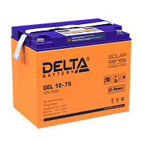 Аккумуляторная батарея GEL 12-75 Напряжение 12 В, Емкость 75 Ач | код 4614010140011 | DELTA