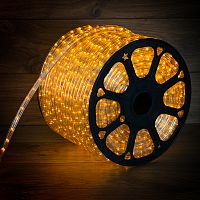 Дюралайт LED, эффект мерцания (2W) - желтый, 36 LED/м, бухта 100м | код 121-251 | NEON-NIGHT