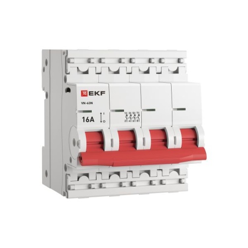 Выключатель нагрузки 4п 16А ВН-63N PROxima | код S63416 | EKF фото 2