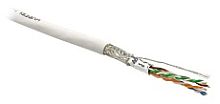Hyperline SFUTP4-C6-P26-IN-LSZH-RD-500 (500 м) Кабель витая пара. экранированная SF/UTP. категория 6. 4 пары (26 AWG). многожильный (patch). экран - фольга + медная оплетка. LSZH. красный | код 445051 | Hyperline