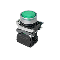 Кнопка зеленая с подсветкой, 1NO, 220V AC/DC, IP65, металл MTB4-BW33713 | код 137160 | MEYERTEC