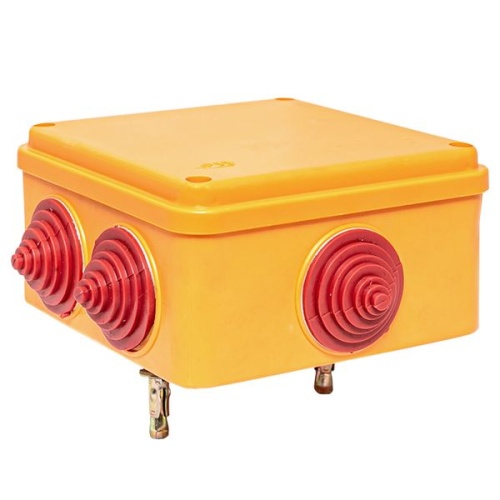 Коробка огнестойкая 100х100х50мм IP55, 2 двойных клеммника 1,5-2,5 мм2 EKF | код plc-kmrf-100-4-02 | EKF фото 3