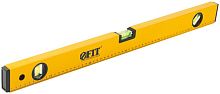 Уровень "Стайл" 3 глазка фрезер. рабочая грань шкала профи 600мм корпус усиленный желт. FIT 18206