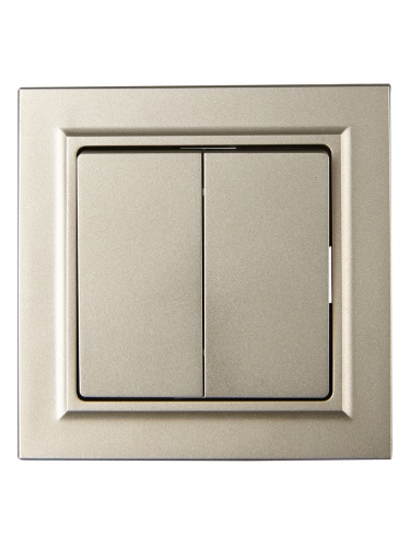 BRITE Выключ. 2-кл. 10А в сб. ВСР10-2-0-БрШ шамп. IEK | код BR-V20-0-10-K37-F | IEK фото 5