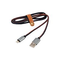 Кабель USB-Lightning для iPhone/2,4A/nylon/denim/1m/REXANT | код 18-4248 | REXANT