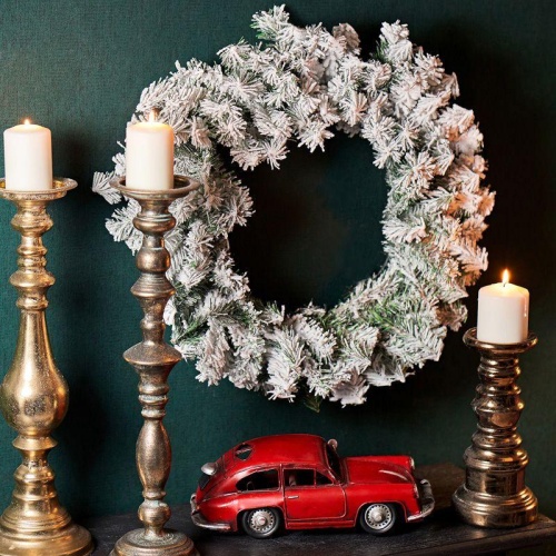 Венок еловый заснеженный d60см IP44 ПВХ Neon-Night 307-148 фото 6