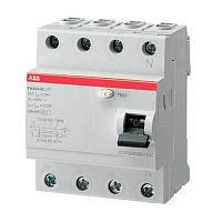 Выключатель дифференциальный (УЗО) FH204AC-63/0,3 63А 300мА | код. 2CSF204003R3630 | ABB