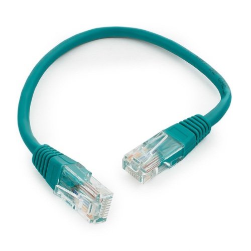 Патч-корд UTP Cablexpert кат.5e PP12-0.25M/G, 0.25м, литой, многожильный (зелёный) | код PP12-0.25M/G | Cablexpert