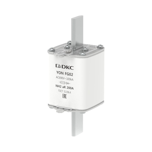 Предохранитель YON ножевого типа FG2 200А 690V характеристика aR | код 1FG02-0200-690V-AR | DKC
