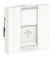 Розетка UNICA MODULAR компьютерная RJ45 одиночная категория 5е UTP 2 модуля белый | код. NU341118 | Systeme Electric