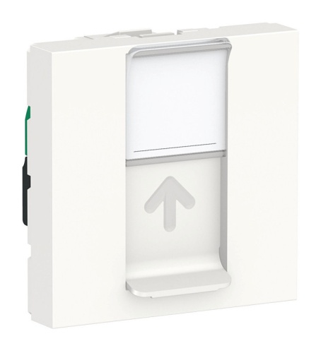 Розетка UNICA MODULAR компьютерная RJ45 одиночная категория 5е UTP 2 модуля белый | код. NU341118 | Systeme Electric