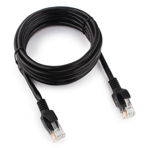 Патч-корд UTP Cablexpert PP12-2M/BK кат.5e, 2м, литой, многожильный (чёрный) | код PP12-2M/BK | Cablexpert