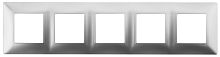 Рамка на 5 постов, Эра Elegance, алюминий, 14-5005-03 | код Б0034407 | ЭРА