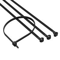 Хомут P6.6 с двойным замком, черный 4,8x300 | код 21317SR | DKC