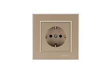 Розетка 1-м СП Karea 16А IP20 с/з латунь Makel 56057028