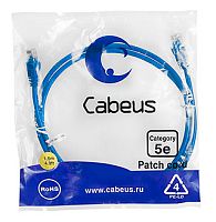 Cabeus PC-UTP-RJ45-Cat.5e-1.5m-BL Патч-корд U/UTP, категория 5е, 2xRJ45/8p8c, неэкранированный, синий, PVC, 1.5м | код 7693c | Cabeus