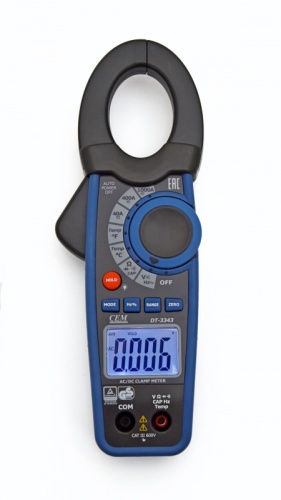DT-3343 Токовые клещи для постоянного тока, с датчиком температуры (без поверки) | код 480397 | CEM