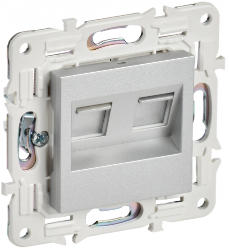 SKANDY Роз. комп. 2-ая RJ45 кат.5E SK-K03S сереб. IEK | код SK-K20-1-K23 | IEK