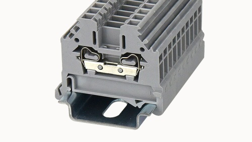 WS2.5-SD-01P-11-00Z(H) Проходная клемма, тип фиксации провода: пружинный, номинальное сечение: 2,5 мм кв., 24А, 800V, ширина: 5 мм, цвет: серый, тип монтажа: DIN35 | код 11030000195 | DEGSON