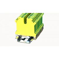 PC1.5-PE-01P-1Y-00Z(H) Клеммный блок (клеммник) заземл. винт., на DIN-рельс TS-35/TS-32, сеч. пров. 26-14AWG/ до 1.5 кв.мм, желто-зелен. изол., Hобщ. = 41.1 мм, шир. 4.2 мм | код 11010000019 | DEGSON