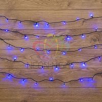 Гирлянда "ТВИНКЛ ЛАЙТ LED" (с контроллером 8 режимов) 15м 120LED 10Вт 220В IP20 син. провод темн.-зел. ПВХ | код 303-053 | Neon-Night