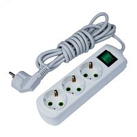 LETITIA Удлинитель с/з 3 входа 2 метра с выключателем | код 721-0302-302 | Lezard